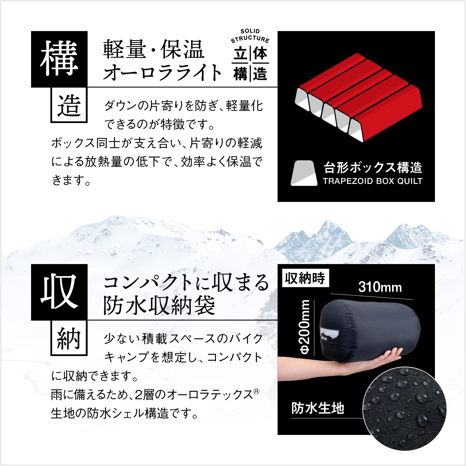Amazon.co.jp: デイトナ(Daytona) NANGA(ナンガ) バイク用 キャンプ